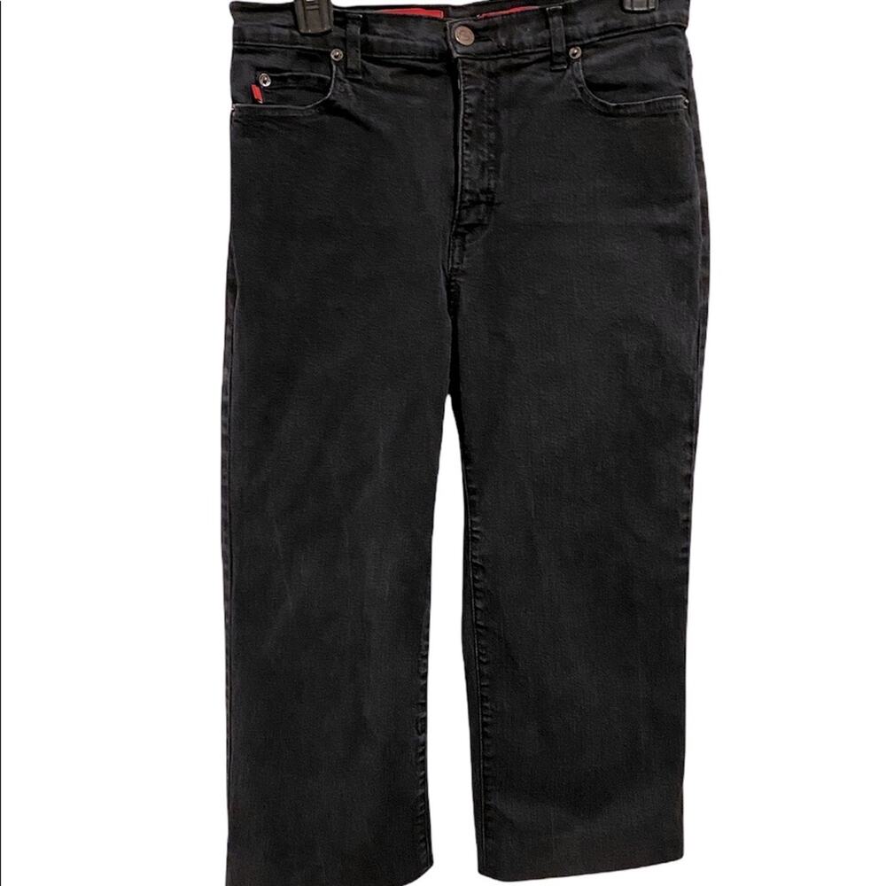 NYDJ Dark Wash Tummy Tuck‎ Straight Leg Crop Jeans Size 6